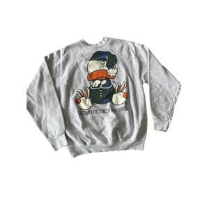 Tultex Vintage 90s “Incompatible With Mornings” Sweatshirt Crewneck Unisex L